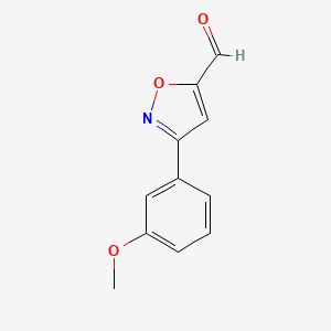 molecular formula C11H9NO3 B1424944 3-(3-Methoxy-phenyl)-isoxazole-5-carbaldehyde CAS No. 251912-68-2