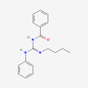 molecular formula C18H21N3O B14249449 Benzamide, N-[(butylamino)(phenylamino)methylene]- CAS No. 410090-89-0