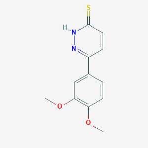 B1424945 6-(3,4-dimethoxyphenyl)pyridazine-3(2H)-thione CAS No. 1225715-85-4