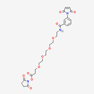 molecular formula C26H31N3O11 B1424946 2,5-dioxopyrrolidin-1-yl 1-(3-(2,5-dioxo-2,5-dihydro-1H-pyrrol-1-yl)phenyl)-1-oxo-5,8,11,14-tetraoxa-2-azaheptadecan-17-oate CAS No. 1263044-88-7