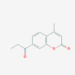 molecular formula C13H12O3 B1424950 4-methyl-7-propionyl-2H-chromen-2-one CAS No. 1255147-07-9