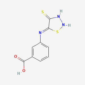 3-[(4-Mercapto-1,2,3-thiadiazol-5-yl)amino]benzoic acid