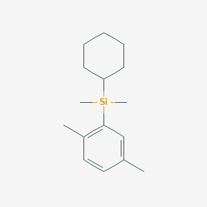 molecular formula C16H26Si B14249573 Cyclohexyl(2,5-dimethylphenyl)dimethylsilane CAS No. 428818-52-4
