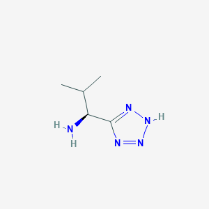 molecular formula C5H11N5 B1424959 5-[(S)-1-Amino-2-methylpropyl]-2H-tetrazole CAS No. 875541-42-7
