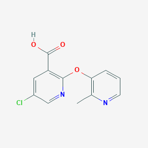 molecular formula C12H9ClN2O3 B1424961 5-Chloro-2-[(2-methylpyridin-3-yl)oxy]nicotinic acid CAS No. 1255147-31-9