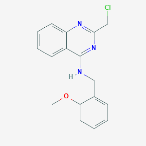molecular formula C17H16ClN3O B1424962 2-(chloromethyl)-N-(2-methoxybenzyl)quinazolin-4-amine CAS No. 1255147-28-4