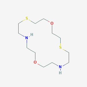 molecular formula C12H26N2O2S2 B14249630 1,10-Dioxa-4,16-dithia-7,13-diazacyclooctadecane CAS No. 423170-91-6