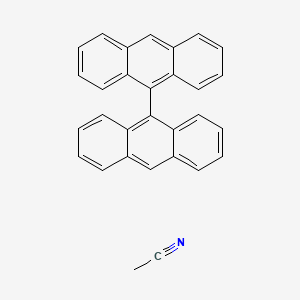 molecular formula C30H21N B14249633 Acetonitrile;9-anthracen-9-ylanthracene CAS No. 400002-71-3