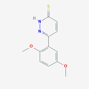 molecular formula C12H12N2O2S B1424964 6-(2,5-Dimethoxyphenyl)pyridazine-3-thiol CAS No. 1226273-86-4