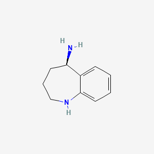 molecular formula C10H14N2 B1424966 (5R)-2,3,4,5-Tetrahydro-1H-1-benzazepin-5-amine CAS No. 294196-60-4