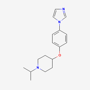 molecular formula C17H23N3O B14249673 Piperidine, 4-[4-(1H-imidazol-1-yl)phenoxy]-1-(1-methylethyl)- CAS No. 397274-77-0
