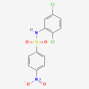 molecular formula C12H8Cl2N2O4S B14249738 N-(2,5-dichlorophenyl)-4-nitrobenzenesulfonamide 