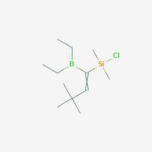 molecular formula C12H26BClSi B14249740 Chloro[1-(diethylboranyl)-3,3-dimethylbut-1-en-1-yl]dimethylsilane CAS No. 244633-96-3