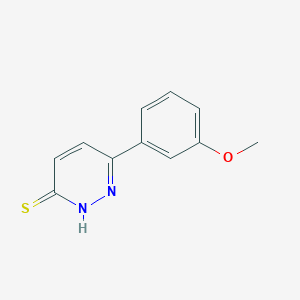 molecular formula C11H10N2OS B1424975 6-(3-methoxyphenyl)pyridazine-3(2H)-thione CAS No. 1226228-87-0
