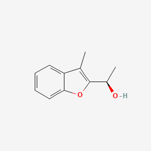 molecular formula C11H12O2 B1424978 (1R)-1-(3-methyl-1-benzofuran-2-yl)ethan-1-ol CAS No. 1344924-47-5