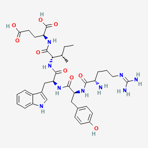 molecular formula C37H51N9O9 B14249781 N~5~-(Diaminomethylidene)-L-ornithyl-L-tyrosyl-L-tryptophyl-L-isoleucyl-L-glutamic acid CAS No. 494766-02-8
