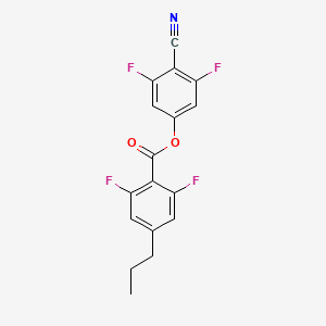 molecular formula C17H11F4NO2 B14249816 4-Cyano-3,5-difluorophenyl 2,6-difluoro-4-propylbenzoate CAS No. 330207-83-5