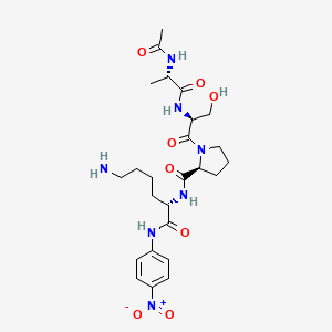 molecular formula C25H37N7O8 B14249826 N-Acetyl-L-alanyl-L-seryl-L-prolyl-N-(4-nitrophenyl)-L-lysinamide CAS No. 194670-72-9