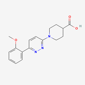 molecular formula C17H19N3O3 B1424983 1-[6-(2-甲氧基苯基)吡啶嗪-3-基]哌啶-4-羧酸 CAS No. 1286697-25-3