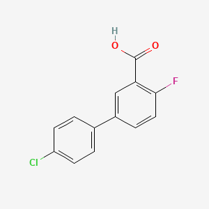 molecular formula C13H8ClFO2 B1424985 5-(4-Chlorophenyl)-2-fluorobenzoic acid CAS No. 1179618-11-1