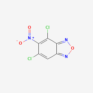 molecular formula C6HCl2N3O3 B14249855 4,6-Dichloro-5-nitro-2,1,3-benzoxadiazole CAS No. 185253-69-4