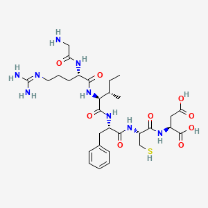 molecular formula C30H47N9O9S B14249876 L-Aspartic acid, glycyl-L-arginyl-L-isoleucyl-L-phenylalanyl-L-cysteinyl- CAS No. 401894-58-4