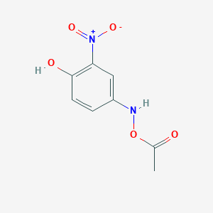 molecular formula C8H8N2O5 B14249894 Phenol, 4-[(acetyloxy)amino]-2-nitro- CAS No. 374589-62-5