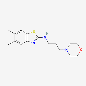molecular formula C16H23N3OS B1424991 5,6-dimethyl-N-(3-morpholinopropyl)benzo[d]thiazol-2-amine CAS No. 1286725-75-4