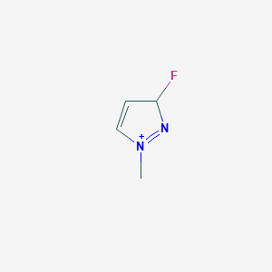 molecular formula C4H6FN2+ B14249932 3-Fluoro-1-methyl-3H-pyrazol-1-ium CAS No. 392250-35-0