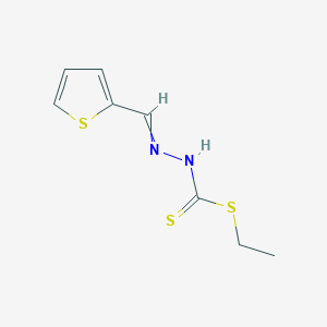 molecular formula C8H10N2S3 B14249952 Ethyl 2-[(thiophen-2-yl)methylidene]hydrazine-1-carbodithioate CAS No. 213892-47-8