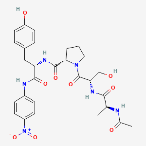 molecular formula C28H34N6O9 B14249959 N-Acetyl-L-alanyl-L-seryl-L-prolyl-N-(4-nitrophenyl)-L-tyrosinamide CAS No. 194670-74-1
