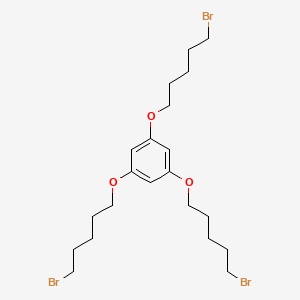 molecular formula C21H33Br3O3 B14249967 Benzene, 1,3,5-tris[(5-bromopentyl)oxy]- CAS No. 461055-41-4