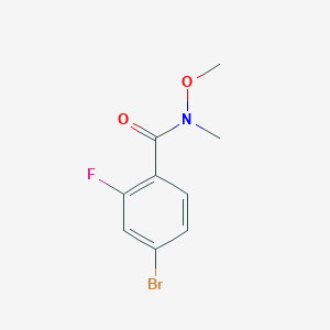 molecular formula C9H9BrFNO2 B1424999 4-溴-2-氟-N-甲氧基-N-甲基苯甲酰胺 CAS No. 801303-33-3