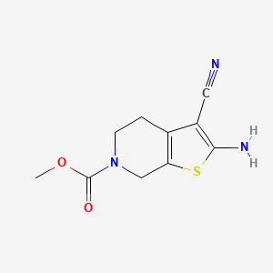 molecular formula C10H11N3O2S B1425002 甲基 2-氨基-3-氰基-4,7-二氢噻吩并[2,3-c]吡啶-6(5H)-甲酸酯 CAS No. 1251623-68-3