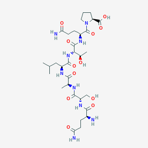 molecular formula C31H53N9O12 B14250033 L-Glutaminyl-L-seryl-L-alanyl-L-leucyl-L-threonyl-L-glutaminyl-L-proline CAS No. 473701-74-5