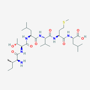 molecular formula C32H60N6O8S B14250078 L-Isoleucyl-L-threonyl-L-leucyl-L-valyl-L-methionyl-L-leucine CAS No. 492428-21-4