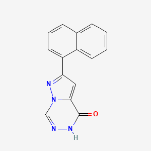 molecular formula C15H10N4O B1425009 2-(萘-1-基)吡唑并[1,5-d][1,2,4]三嗪-4(5H)-酮 CAS No. 1255781-34-0