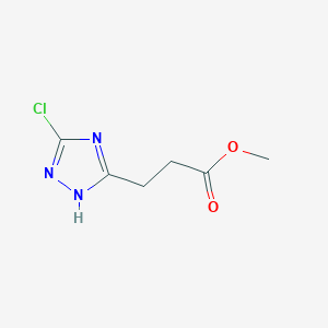 molecular formula C6H8ClN3O2 B1425011 methyl 3-(3-chloro-1H-1,2,4-triazol-5-yl)propanoate CAS No. 1279219-43-0