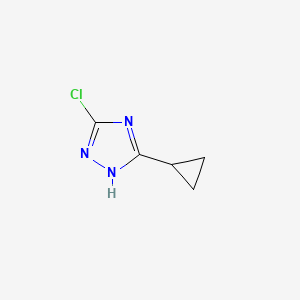 molecular formula C5H6ClN3 B1425012 5-chloro-3-cyclopropyl-1H-1,2,4-Triazole CAS No. 1279219-26-9