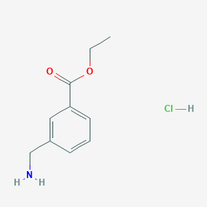 molecular formula C10H14ClNO2 B1425013 Ethyl 3-(aminomethyl)benzoate hydrochloride CAS No. 91843-34-4