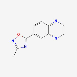 molecular formula C11H8N4O B1425014 6-(3-Methyl-1,2,4-oxadiazol-5-yl)quinoxaline CAS No. 1283108-26-8