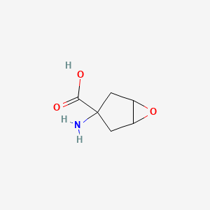 molecular formula C6H9NO3 B14250145 6-Oxabicyclo[3.1.0]hexane-3-carboxylicacid, 3-amino- CAS No. 285996-78-3