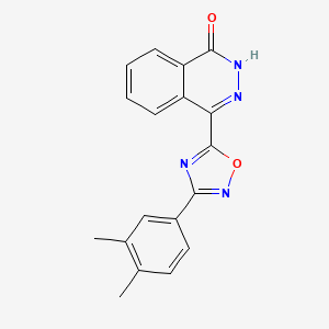 molecular formula C18H14N4O2 B1425017 4-[3-(3,4-dimethylphenyl)-1,2,4-oxadiazol-5-yl]phthalazin-1(2H)-one CAS No. 1325306-36-2