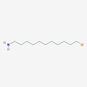 molecular formula C11H24BrN B14250170 1-Undecanamine, 11-bromo- CAS No. 188678-44-6