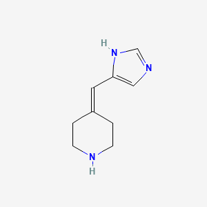 molecular formula C9H13N3 B14250206 Piperidine, 4-(1H-imidazol-4-ylmethylene)- CAS No. 212555-85-6