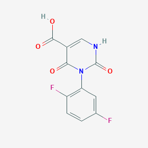 molecular formula C11H6F2N2O4 B1425025 3-(2,5-Difluorophenyl)-2,4-dioxo-1,2,3,4-tetrahydropyrimidine-5-carboxylic acid CAS No. 1283109-46-5