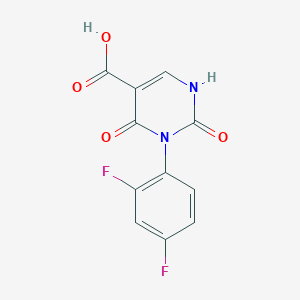 molecular formula C11H6F2N2O4 B1425026 3-(2,4-Difluorophenyl)-2,4-dioxo-1,2,3,4-tetrahydropyrimidine-5-carboxylic acid CAS No. 1283108-24-6