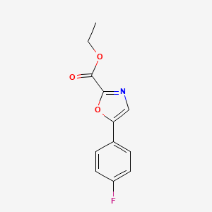 molecular formula C12H10FNO3 B1425027 Ethyl 5-(4-fluorophenyl)-1,3-oxazole-2-carboxylate CAS No. 21717-99-7