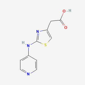 molecular formula C10H9N3O2S B1425028 [2-(Pyridin-4-ylamino)-1,3-thiazol-4-yl]acetic acid CAS No. 1283109-07-8