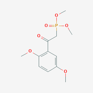 molecular formula C12H17O6P B14250286 Phosphonic acid, [2-(2,5-dimethoxyphenyl)-2-oxoethyl]-, dimethyl ester CAS No. 189625-07-8